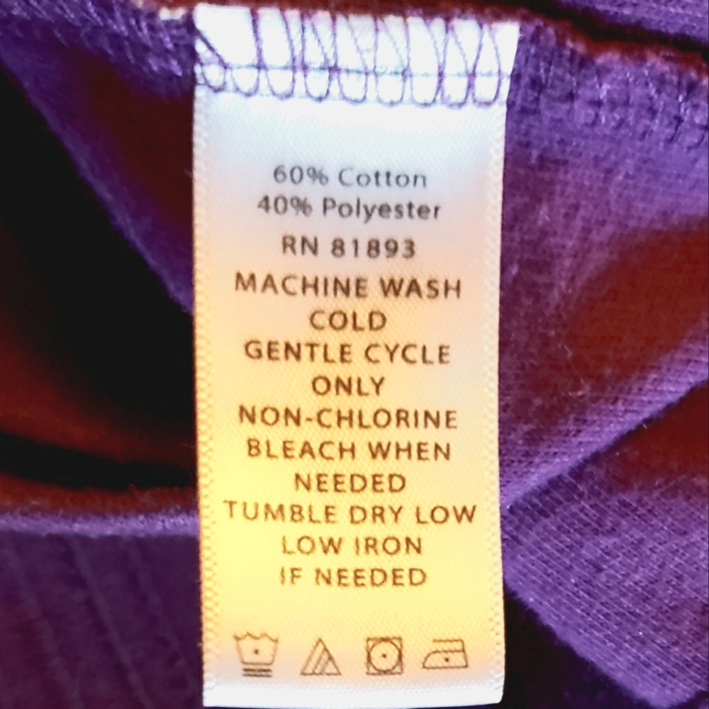 Denim & Co. Novelty Zip Front Jacket and SS T-Shirt Set - Purple - XL - Picture 14 of 15